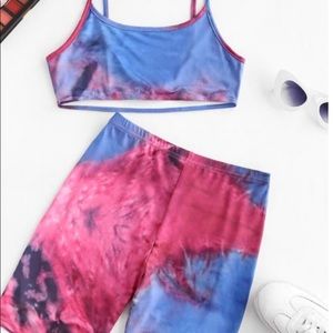 ZAFUL TWO-PIECE TYE DYE SET SIZE L